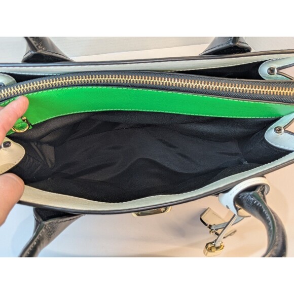 Marc Jacobs Little Big Shot Leather Satchel Black, Green & Pink - Picture 11 of 16